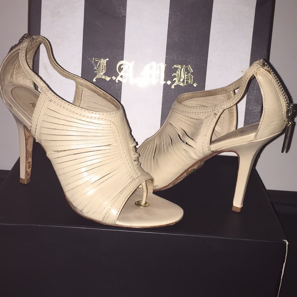 L.A.M.B  bone color heels